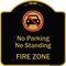 Signmission Designer Series-No Parking Or Standing Fire Zone With Graphic, 18" x 18", BG-1818-9958 A-DES-BG-1818-9958 - alternate 1